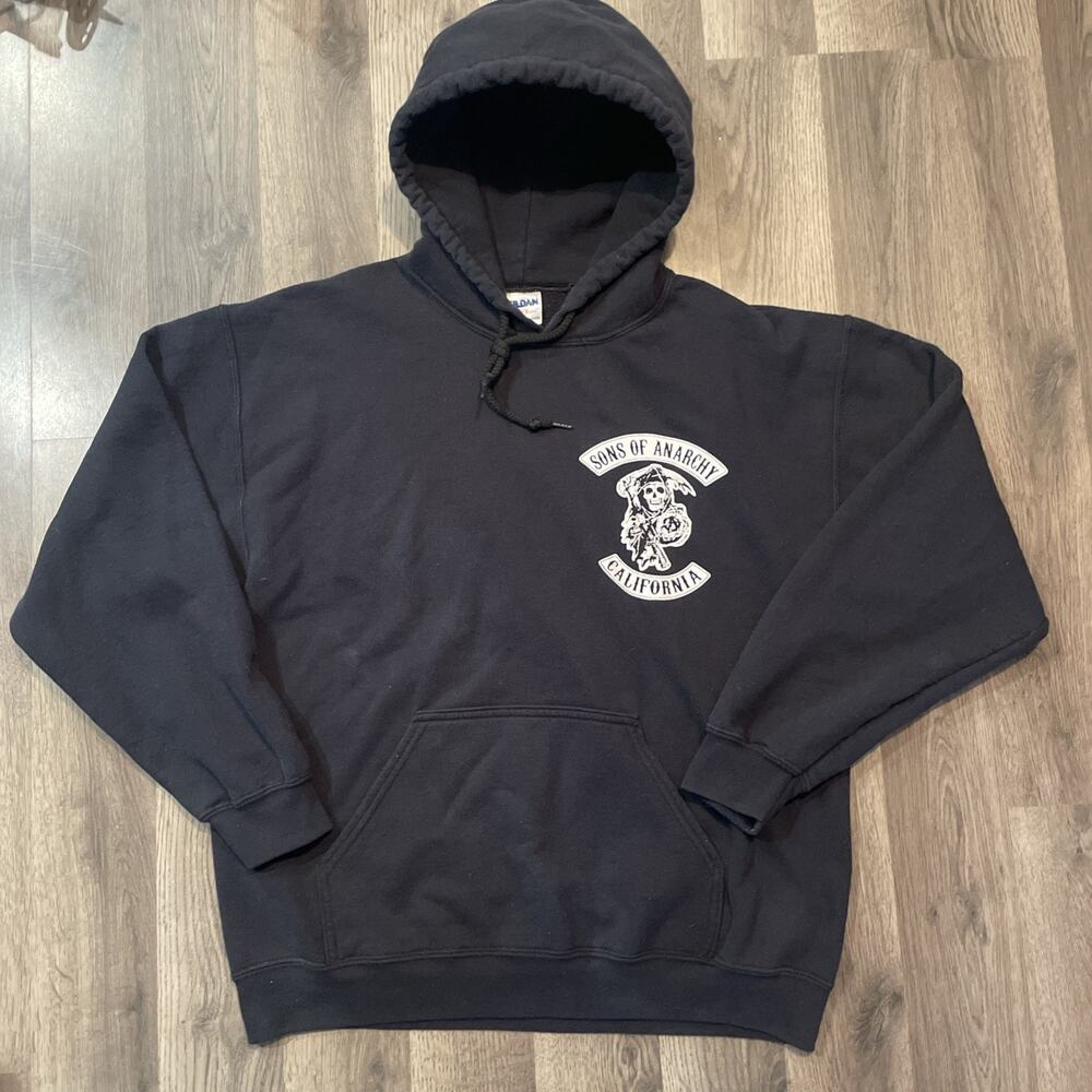 Sons of Anarchy Hoodie Medium Black FX Show Big Back Hit Logo Pullover Graphic